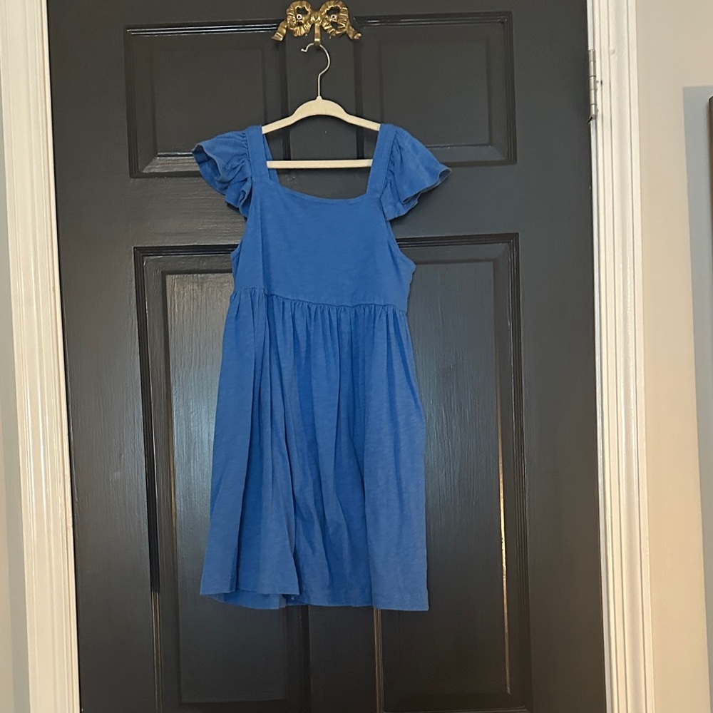 Crewcuts Vibrant Blue Flutter Sleeve Dress